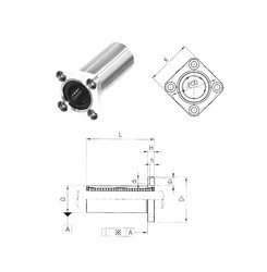  LMK40LUU Samick Plastic Linear Bearing